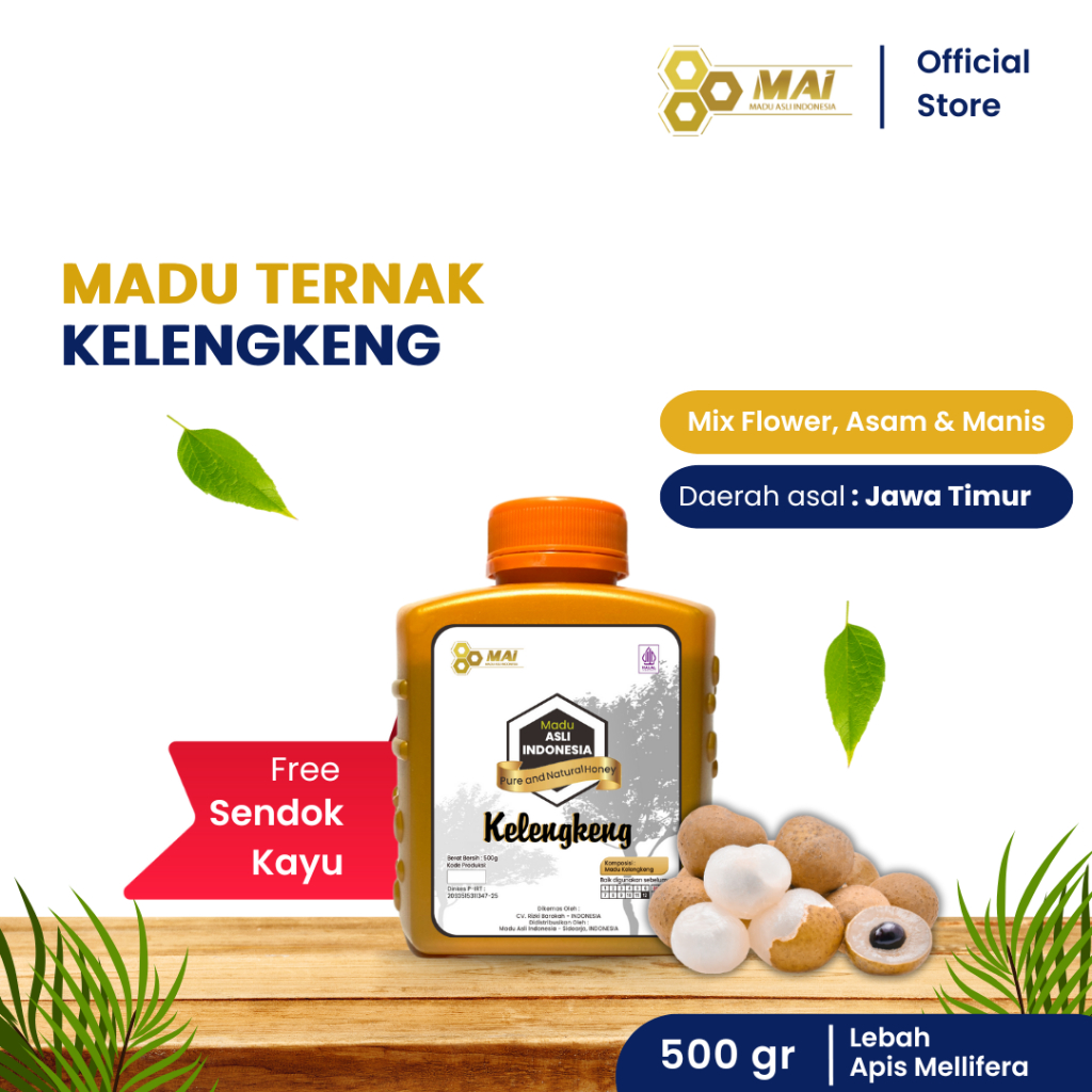 Jual Madu Budidaya Kelengkeng / Madu untuk pinggang - Tersertifikasi