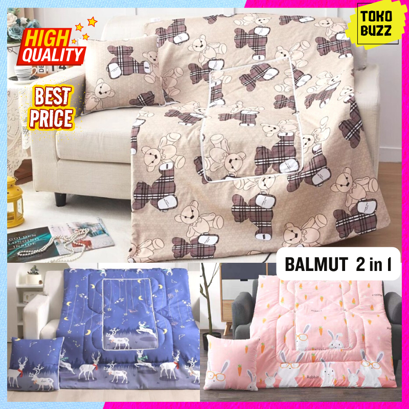 Jual BALMUT Bantal Selimut Kepala Tidur Travel Dewasa Anak Bisa Lipat ...