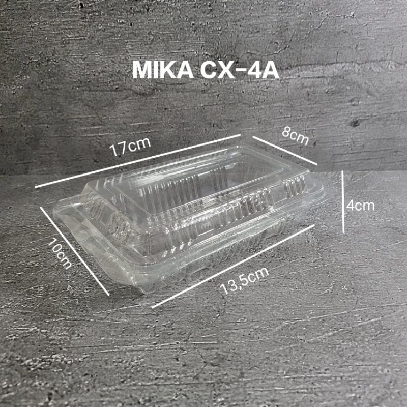 Jual Plastik Mika Kue Box Mika Cx 4a Isi 100 Pcs 50pcs 25pcs Shopee Indonesia 9210