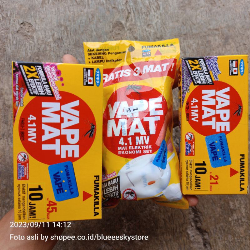 Jual VAPE Mat Anti Nyamuk Elektrik Kertas Kepingan Satu Set Alat