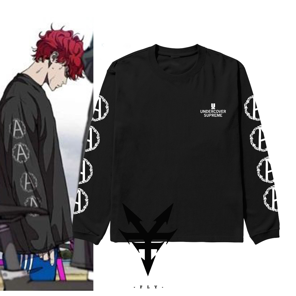 Jual Kaos Lengan Panjang Supreme Anarchy Vinny Hong Windbreaker outfit