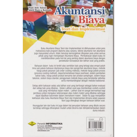 Jual BUKU AKUNTANSI BIAYA TEORI DAN IMPLEMENTASI | Shopee Indonesia