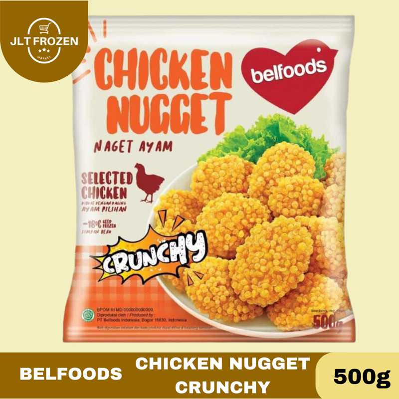 Jual Belfoods Chicken Nugget Crunchy / Nuget Ayam Krispy / Naget Ayam ...