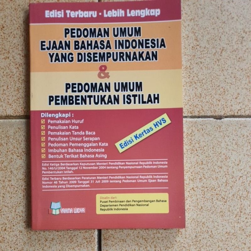 Jual ORIGINAL PEDOMAN UMUM EJAAN BAHASA INDONESIA YANG DISEMPURNAKAN ...