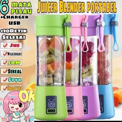 Jual Botol Blender Juice Cup Mini Portable / Alat pembuat jus | Shopee ...