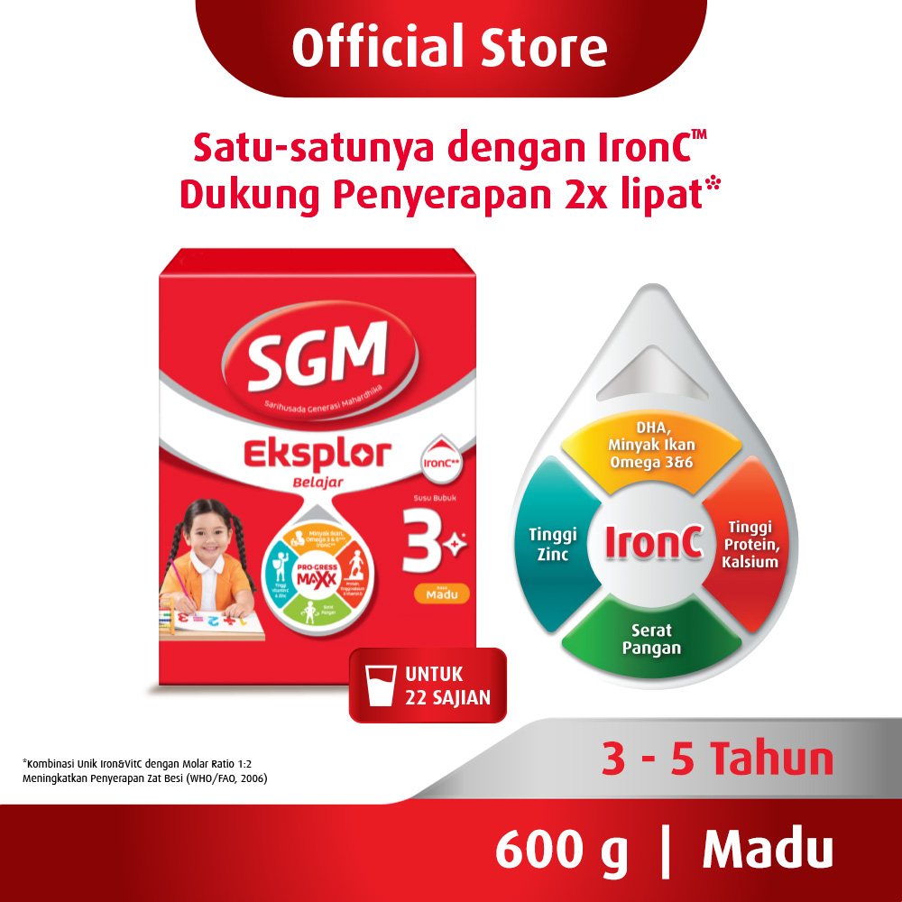 Jual SGM Eksplor 3+ dengan IronC Susu Bubuk Rasa Madu 600GR | Shopee ...