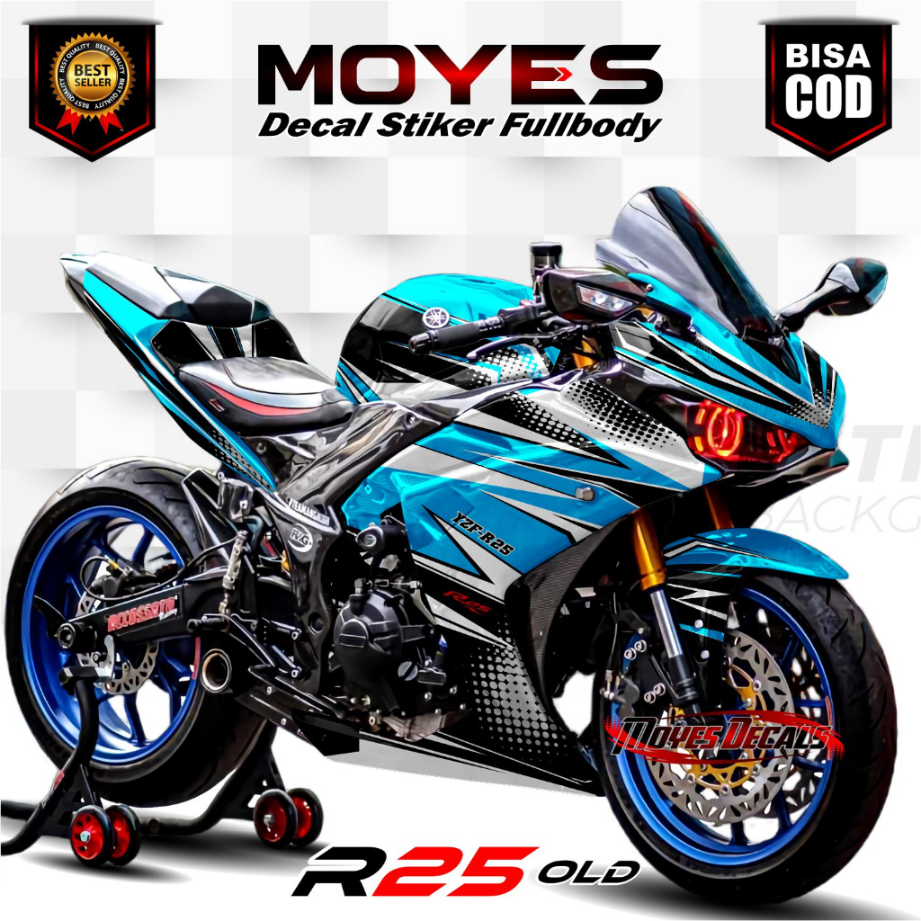 Jual Anti Luntur Decal Yamaha R25 Old Stiker R25 Full Body Stiker ...