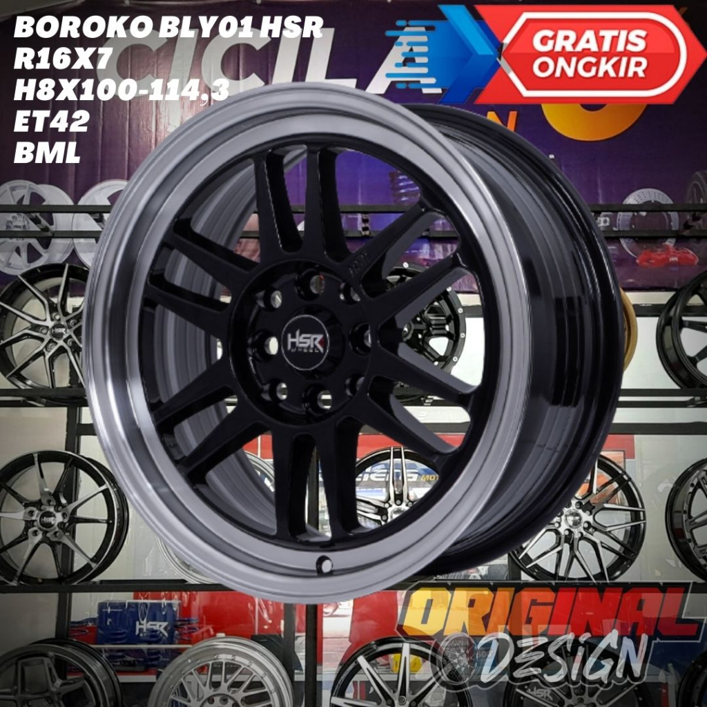 Jual Velg Mobil Racing Ring 16 R16 HSR BLY01 Mobilio Avanza Jazz