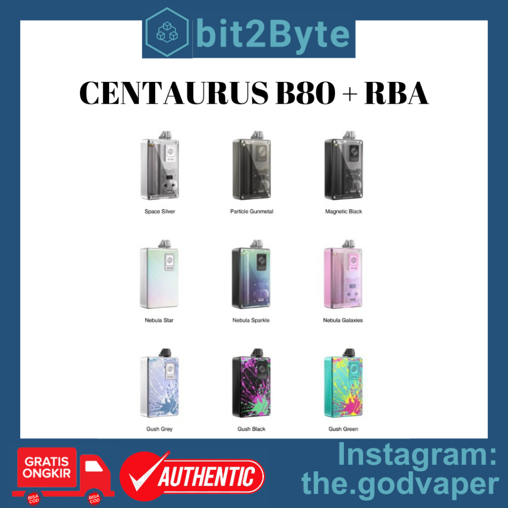 Jual Lost Vape Centaurus B80 AIO Kit 80W + RBA Authentic | Shopee Indonesia