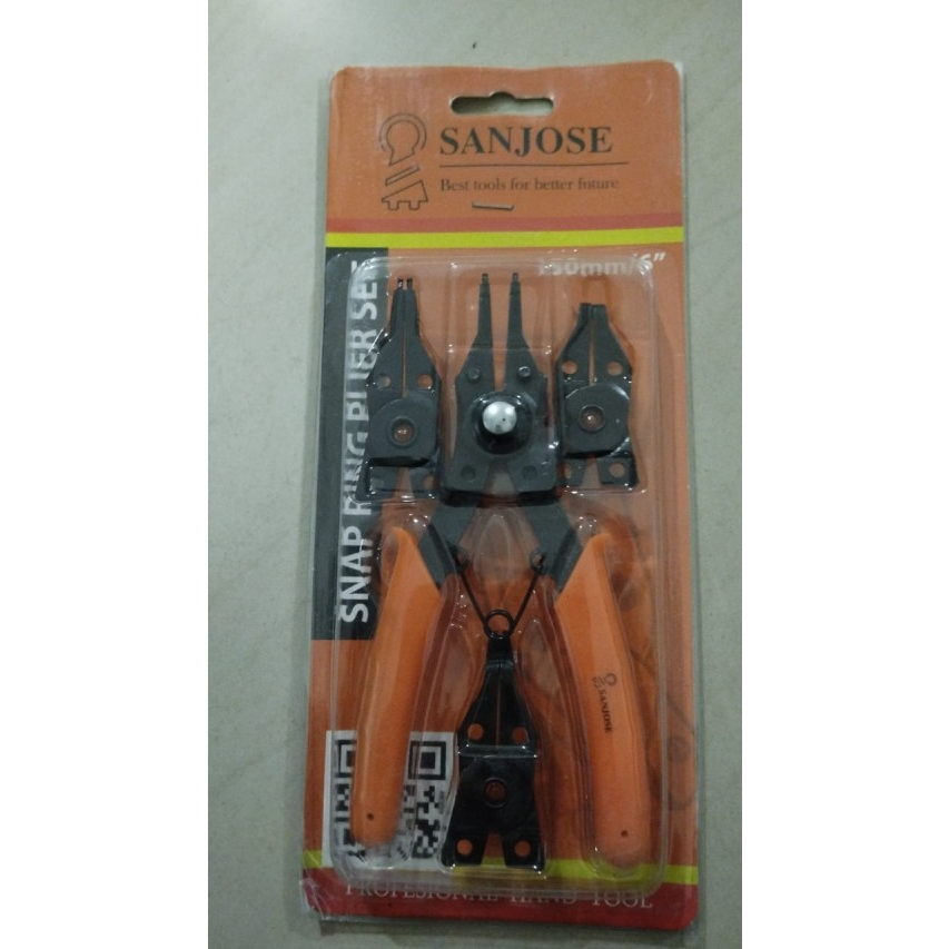 Jual Tang Snap Ring 4in1 SANJOSE / Alat Pasang Snap Ring Plier Set ...