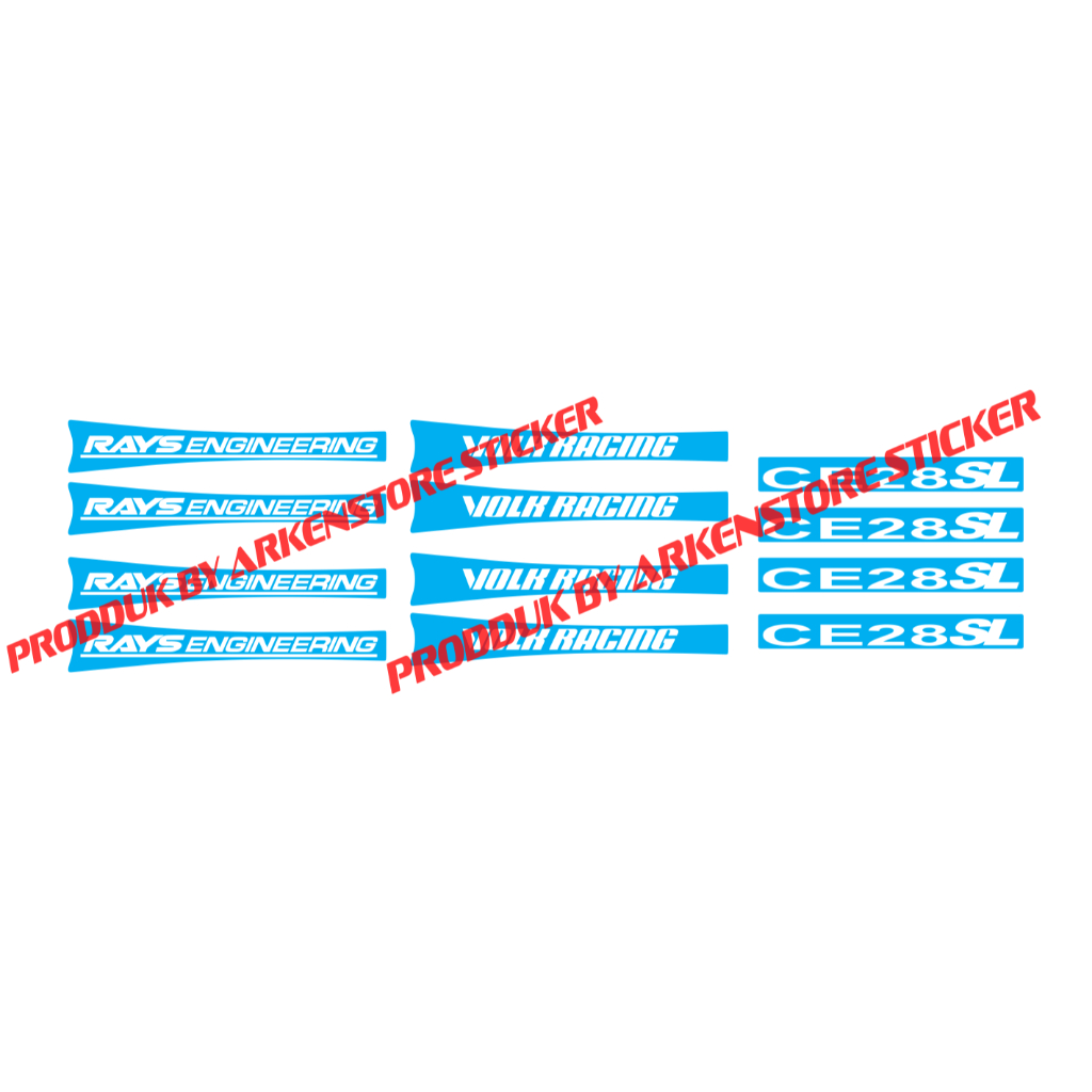 Jual STICKER VOLK RACING RAYS STIKER VELK RACING CE28 SL SEMUA MOBIL ...
