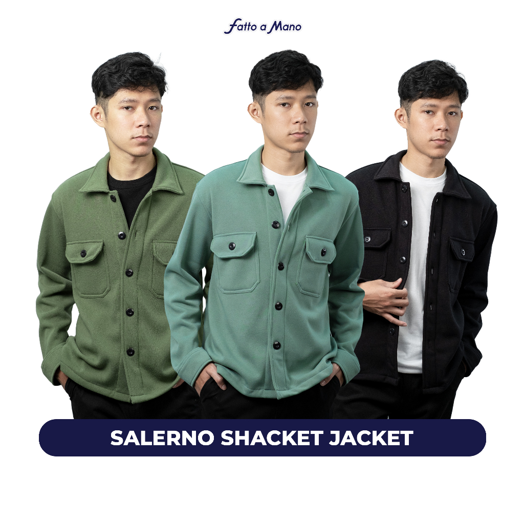 Jual Fatto A Mano Salerno Shacket Jaket Pria Tebal Premium Salerno