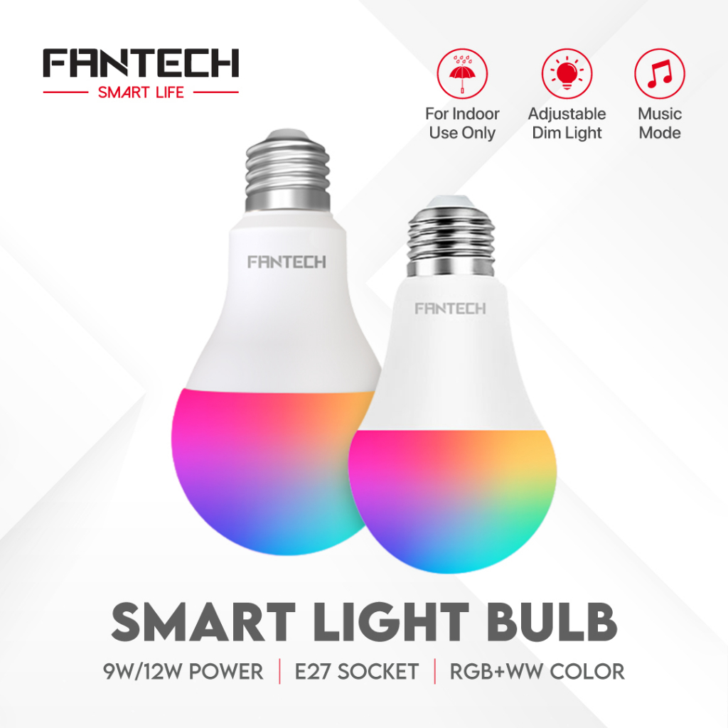 Jual FANTECH Lampu Smart LED Bulb 9W 12W LED Light Bulb RGBWW Bohlam ...