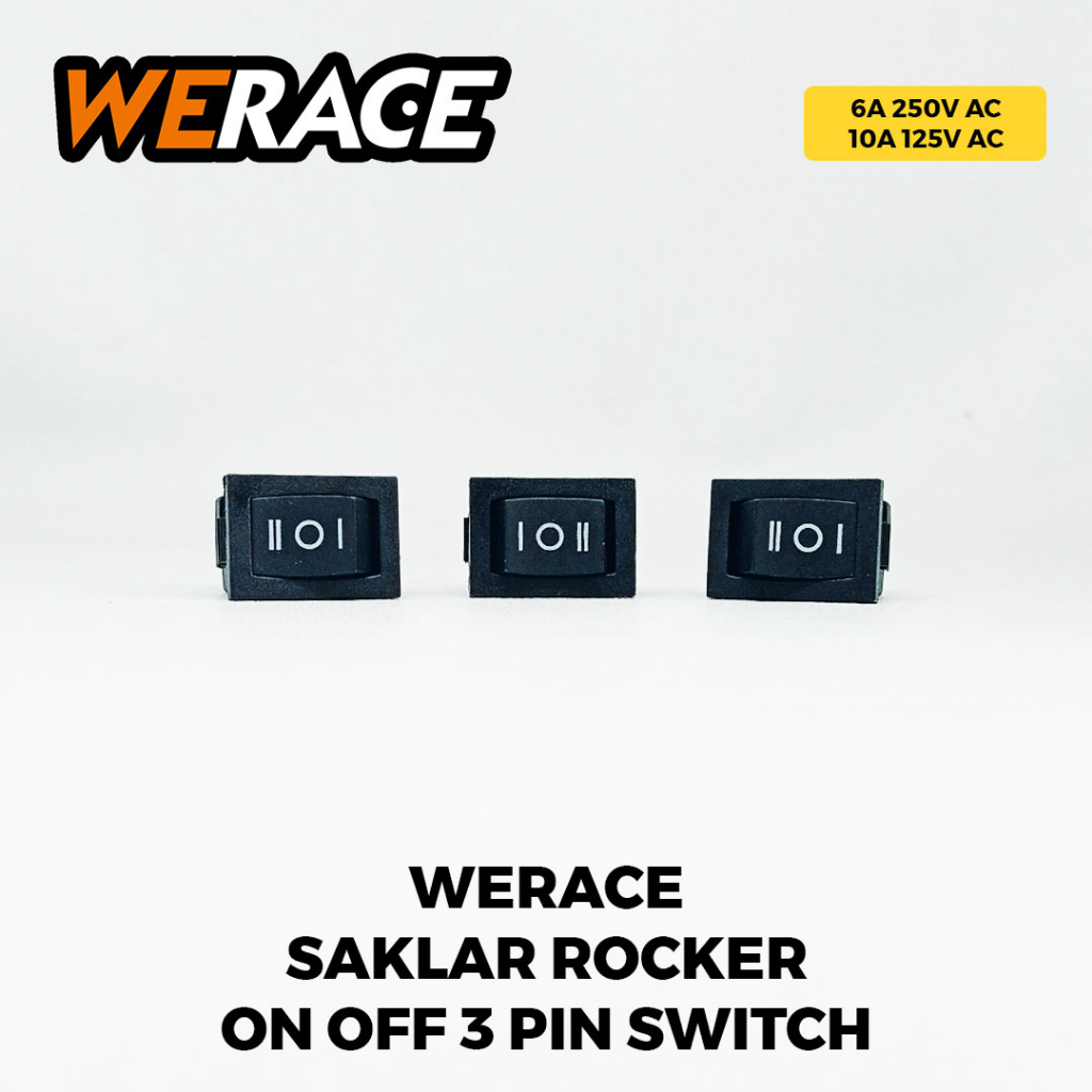 Jual WERACE Saklar Mini Rocker On Off Switch Hitam 3 Pin 3 Kaki Harga ...