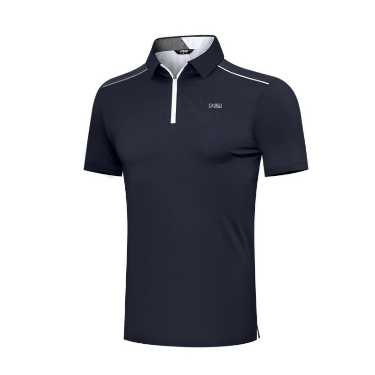 PGM Polo Shirt Golf Zipper Collar Men Quick Dry Fit Kaos Kerah Baju Golf  Pria