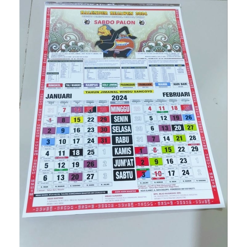 Jual Kalender Kejawen 2024 Shopee Indonesia 