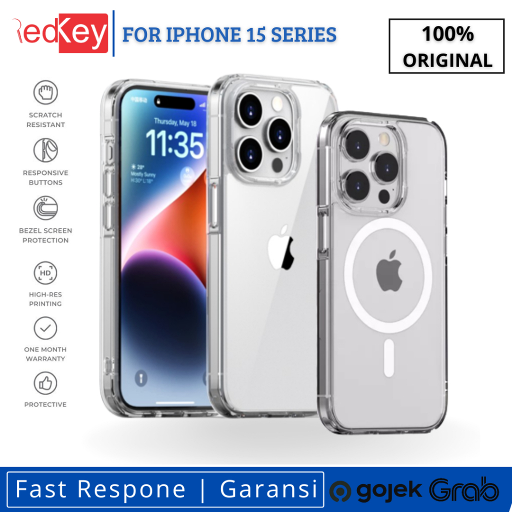 Jual Case iPhone 15 Pro Max / iPhone 15 Pro / iPhone 15 Plus Redkey