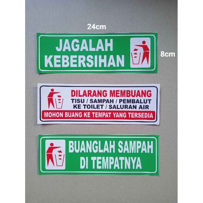 Jual Stiker Jaga Kebersihan Buang Sampah Shopee Indonesia