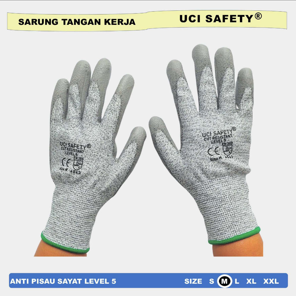 Jual Hand Gloves Anti Licin Anti Slip Anti Iris Coating Karet Telapak ...