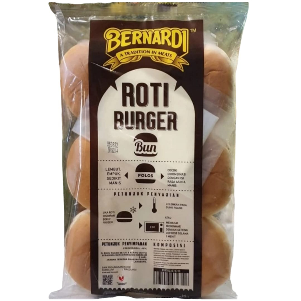 Jual Roti burger polos bernardi / roti burger bun benardi | Shopee ...