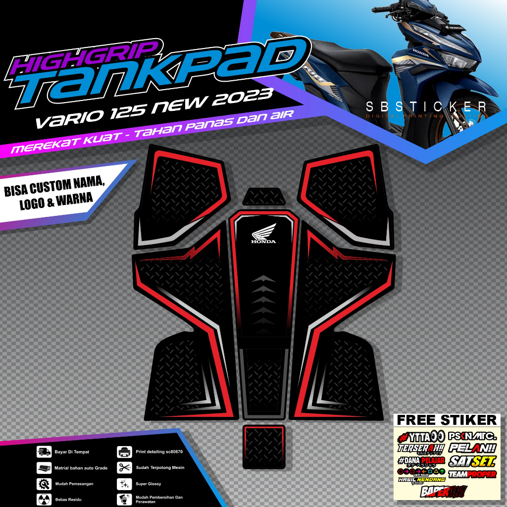 Jual Striping Stiker Vario Pelindung Dashboard Tankpad Vario Deckpad Vario New Body