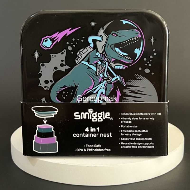 Jual SMIGGLE SNACK CONTAINER BETTER TOGETHER BLACK Shopee Indonesia