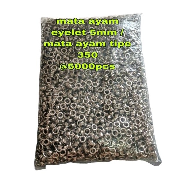 Jual 5000pcs mata ayam eyelet 5mm / mata ayam tipe 350 nikel | Shopee ...