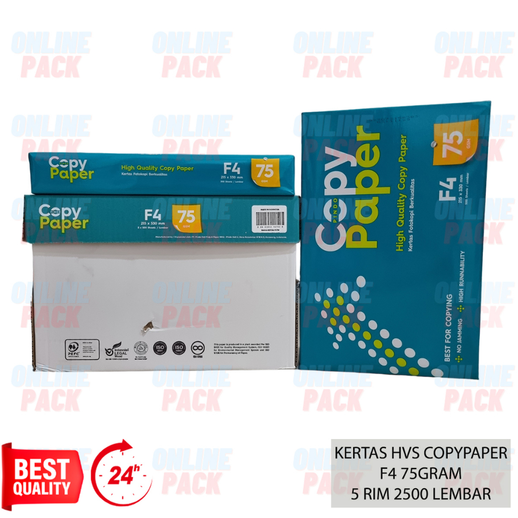 Jual Kertas Hvs Copypaper Copy Paper F4 Folio 75gr 75 Gram 1 Karton Dus