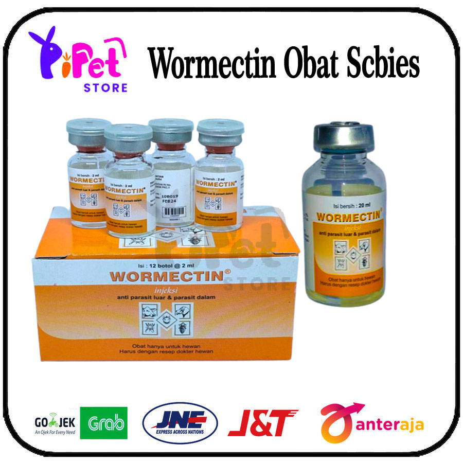 Jual WORMECTIN Obat Jamur Kutu Scabies INJEKSI Hewan Anjing Kucing ...