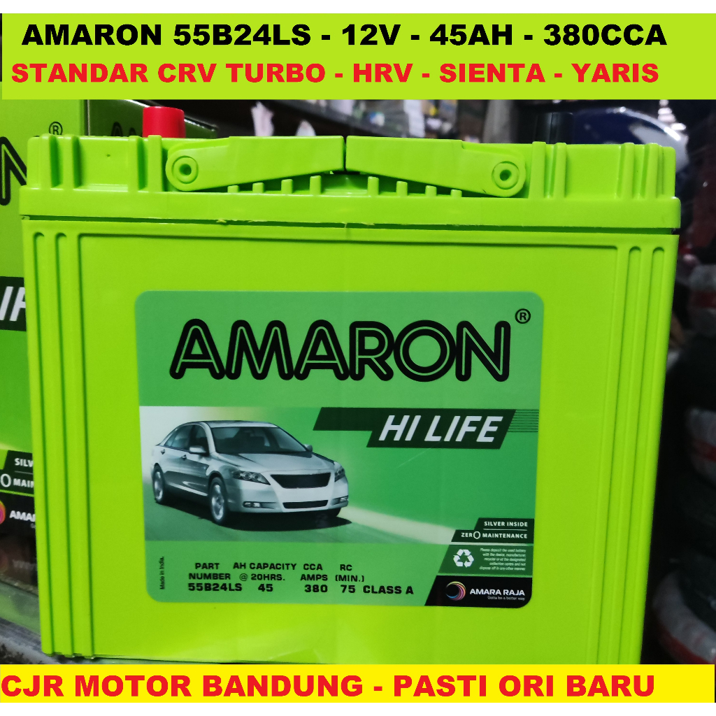 Jual AMARON HI LIFE MF 55B24LS Upgrade NS60LS aki mobil HRV CRV TURBO