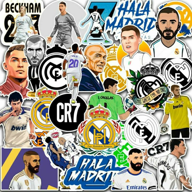 Jual Stiker Cutting REAL MADRID Vinyl | Stiker Koper Helm | Stiker