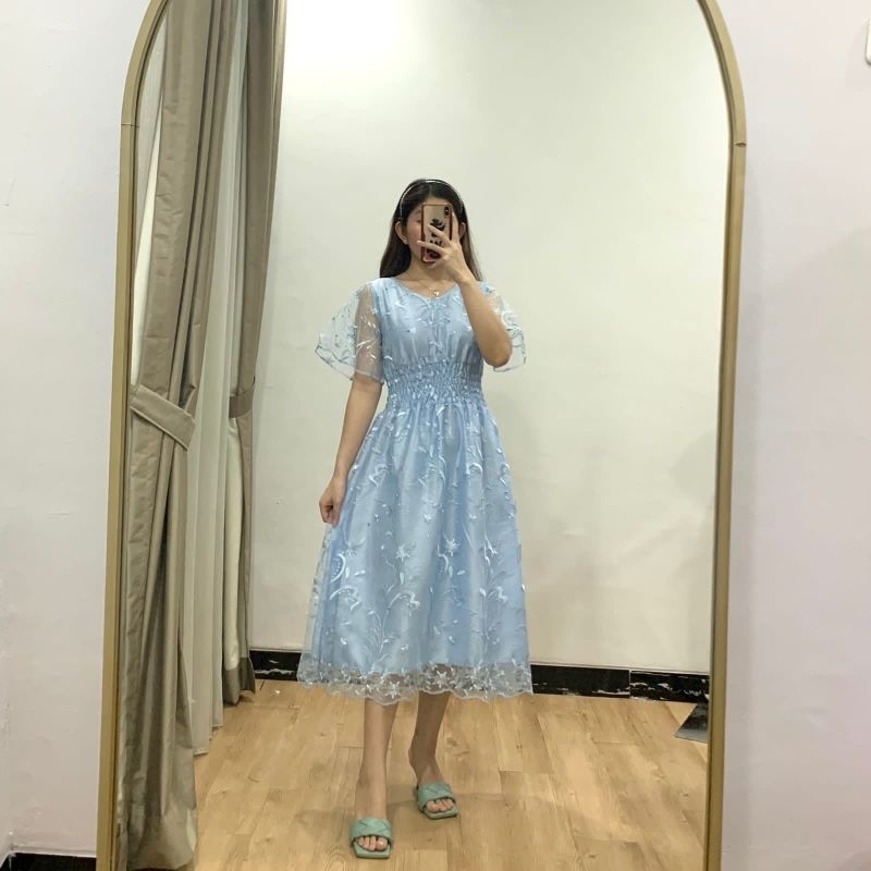 Jual BISA COD DRESS FLORA / UKURAN / M-L-XL-XXL / DRESS NATAL / DRESS ...