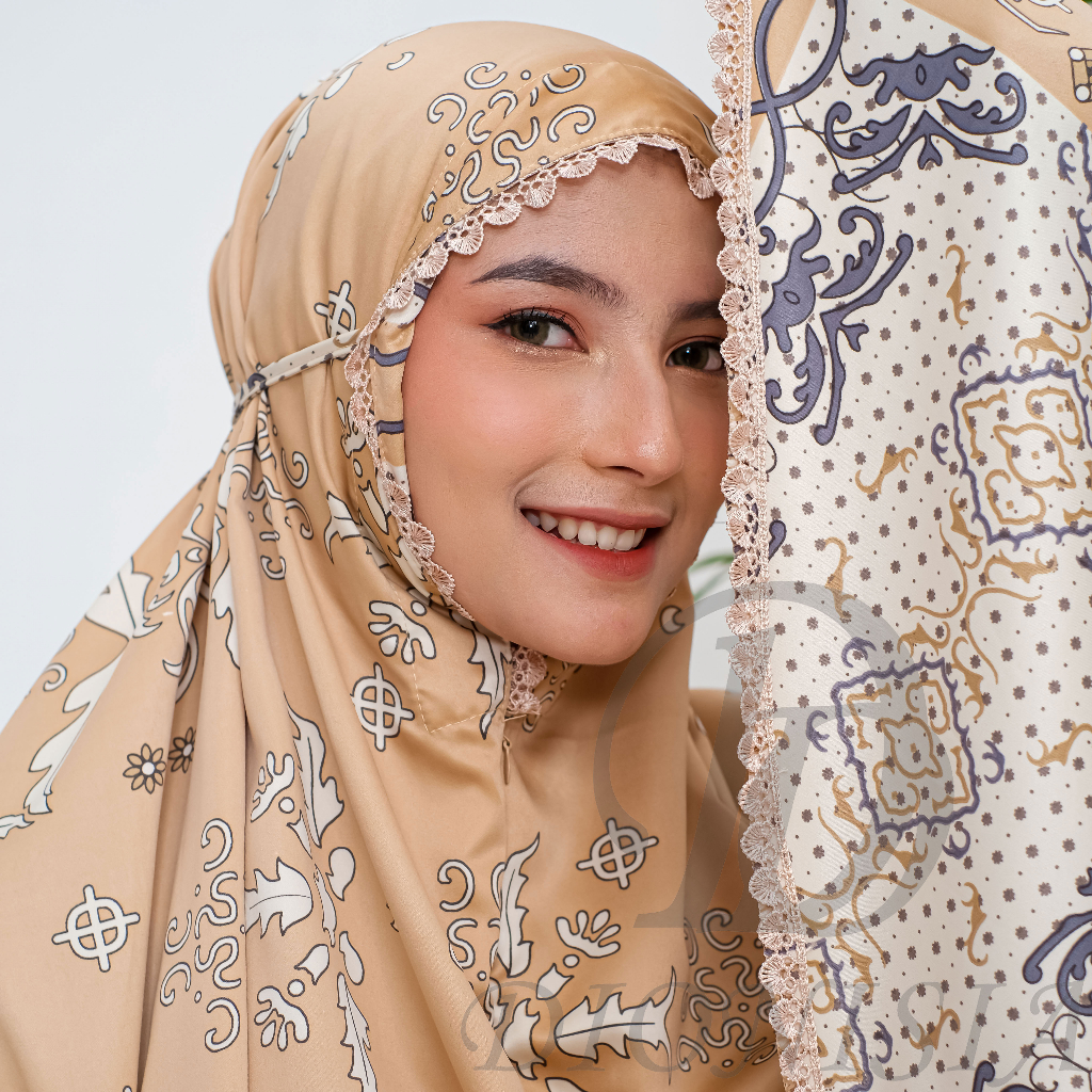 Jual Mukena Dewasa Mukenah Travel Jumbo Silky Premium Motif Batik 2 In