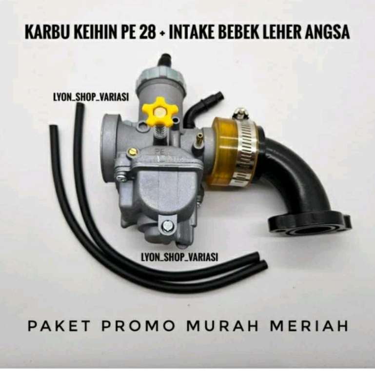 Jual Carburator Keihin Pe28 Plus intake manifold Manipol Leher Angsa
