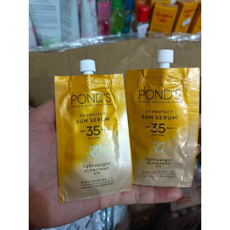 Jual Pond S Ponds Uv Protect Sun Serum Spf Lightweight Sunscreen With Niacinamide C Sachet