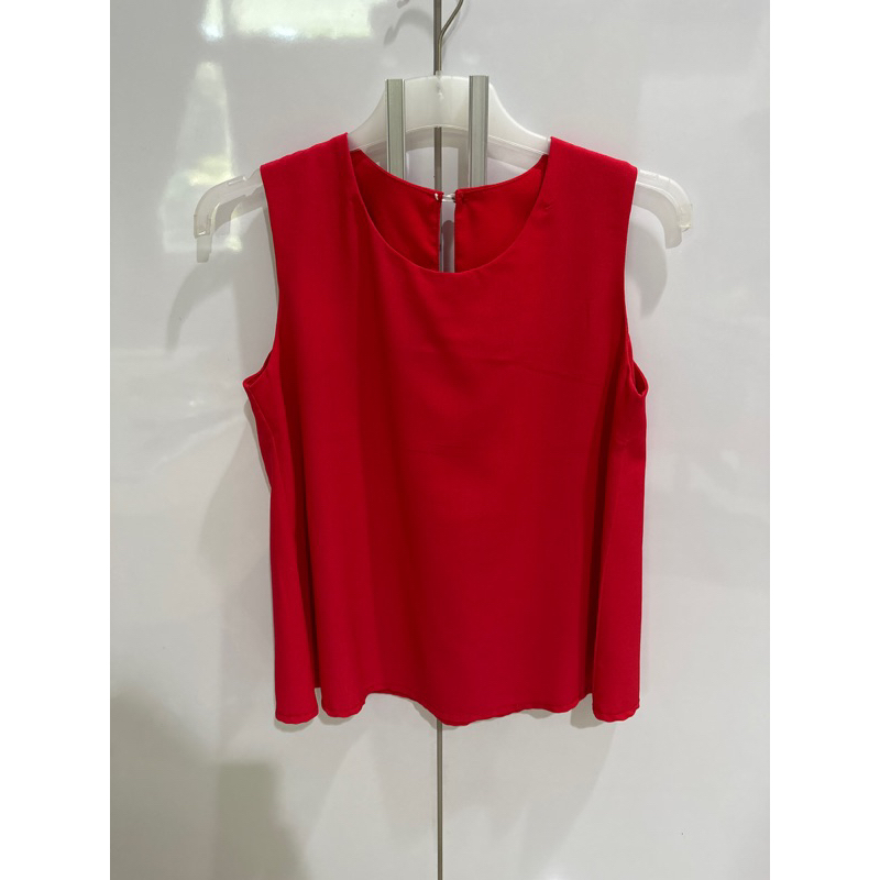 Jual blouse polos merah (atasan warna merah / red top) | Shopee Indonesia
