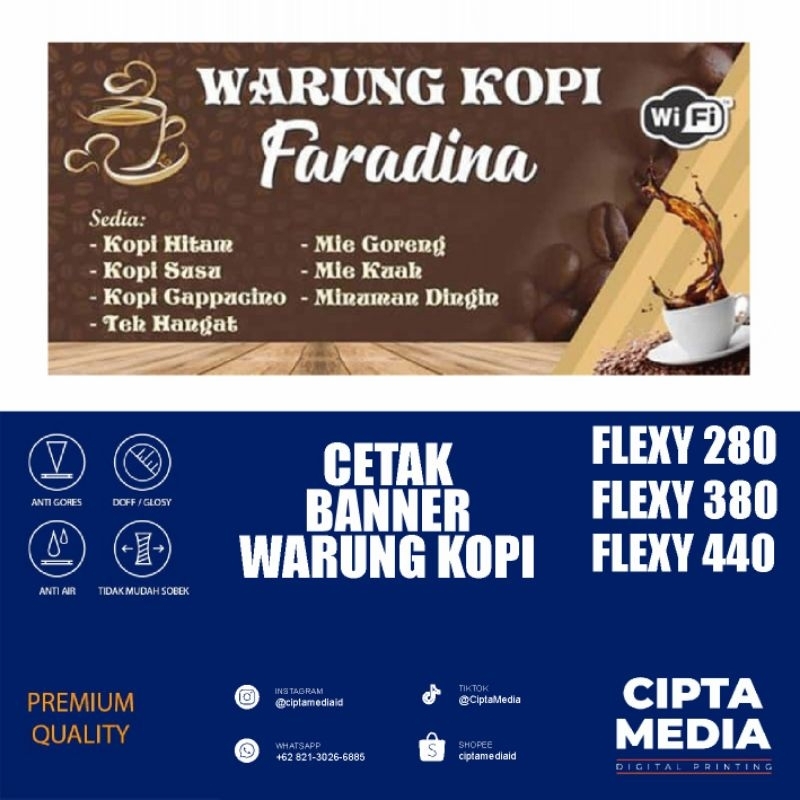 Jual Spanduk Custom Warkop Warung Kopi Spanduk Jualan Warung Kopi