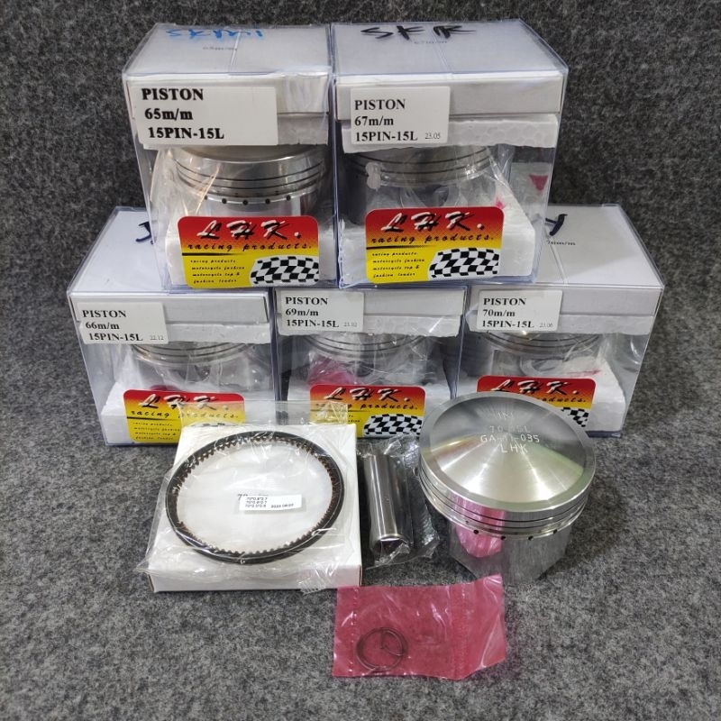 Jual SEHER PISTON KIT LHK 65 66 67 68 69 70 PEN PIN 15 MIO BYSON CBR GL PRO MEGA PRO VERZA