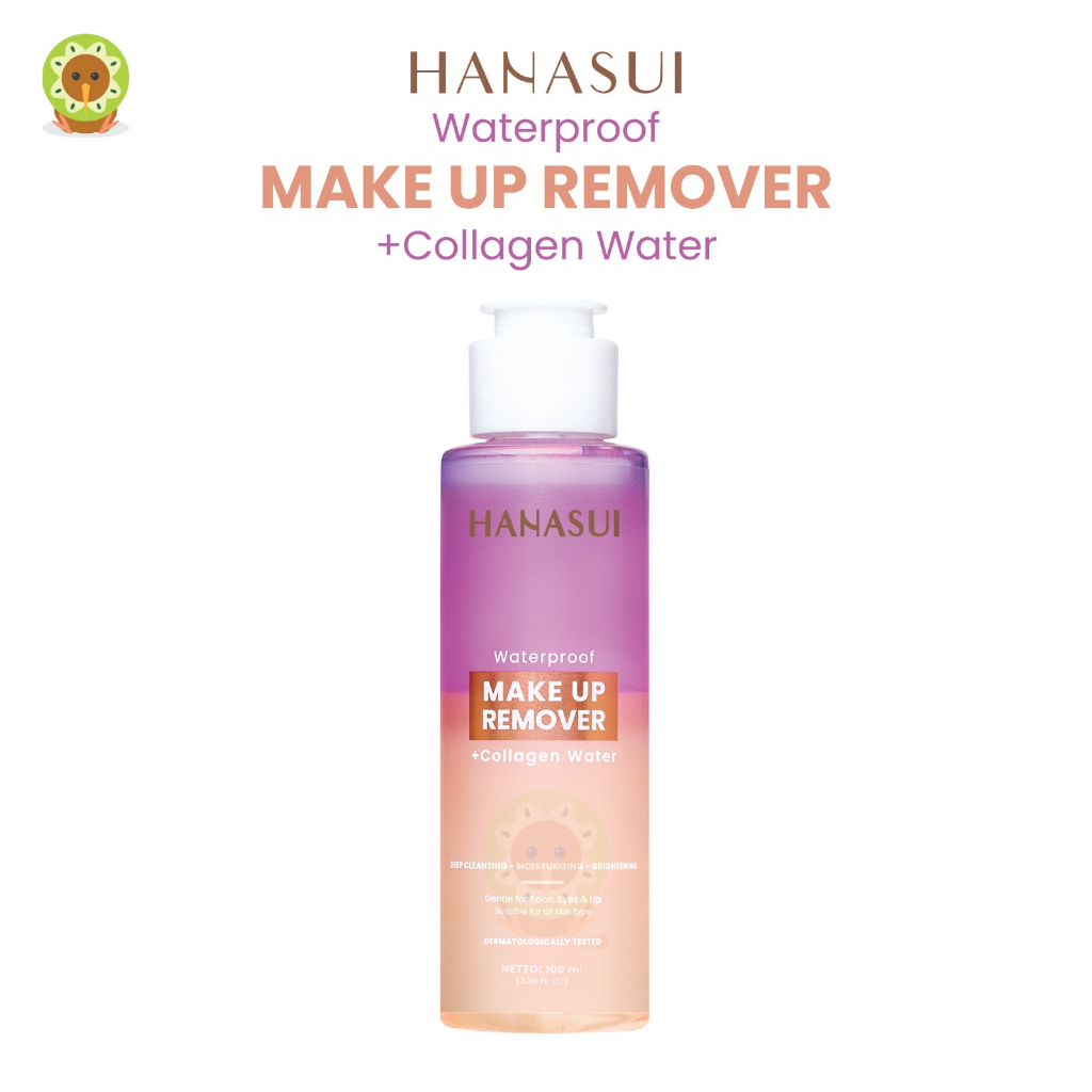 Jual HANASUI WATERPROOF MAKE UP REMOVER +COLLAGEN WATER 100ML Shopee Indonesia