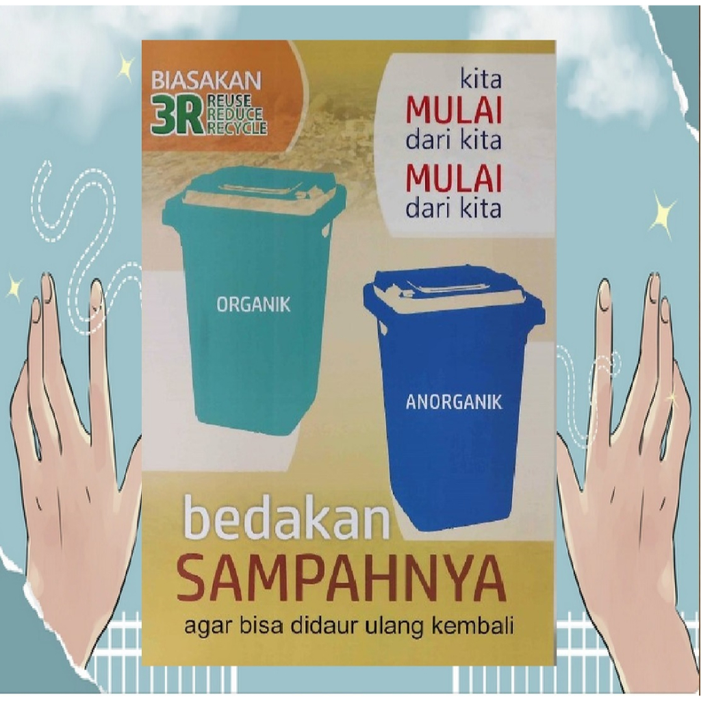 Jual Poster Pisahkan Sampah Organik Dan Anorganik Poster Bedakan