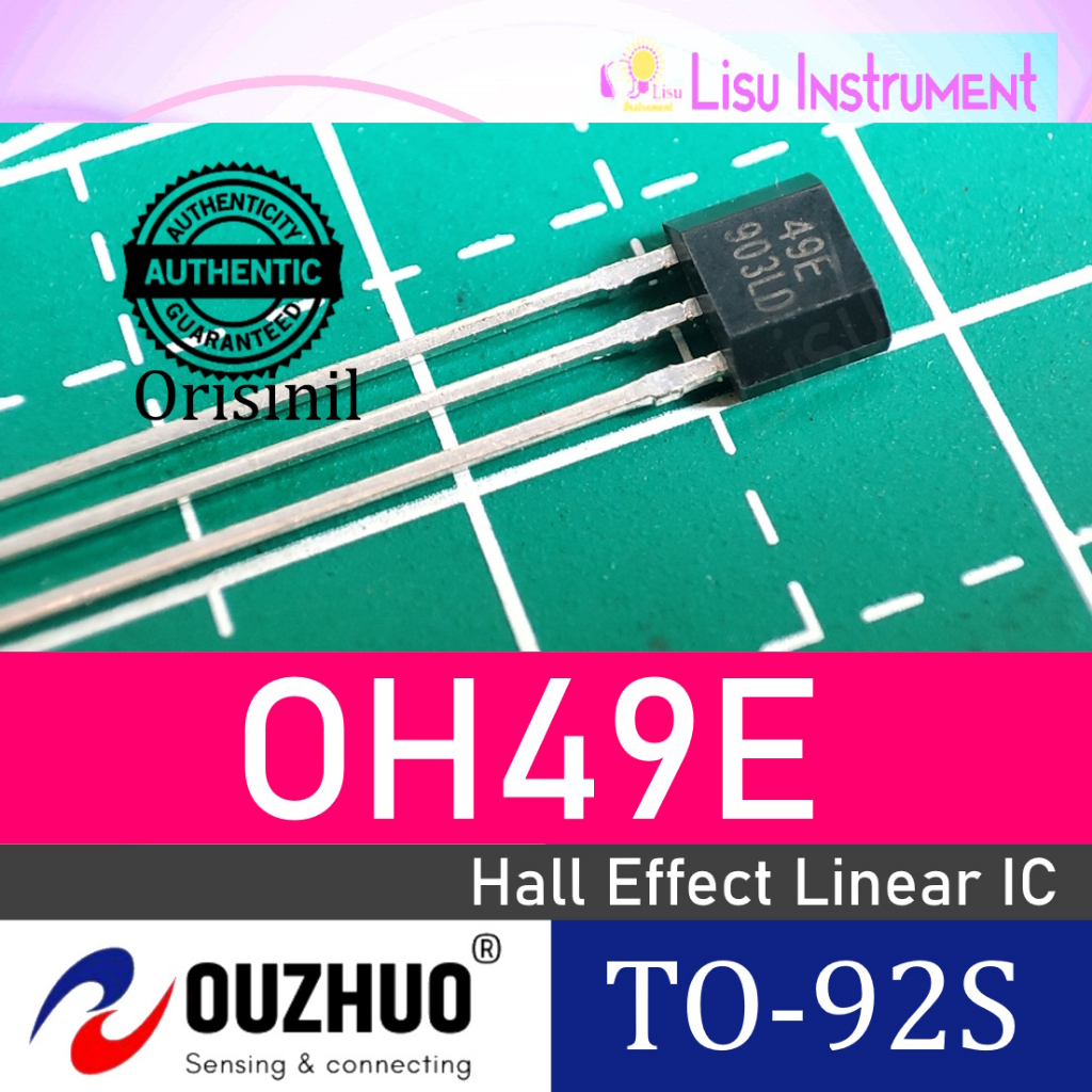 Jual OH49E 49E Linear Hall Effect IC Sensor TO92S Ouzhuo Technology