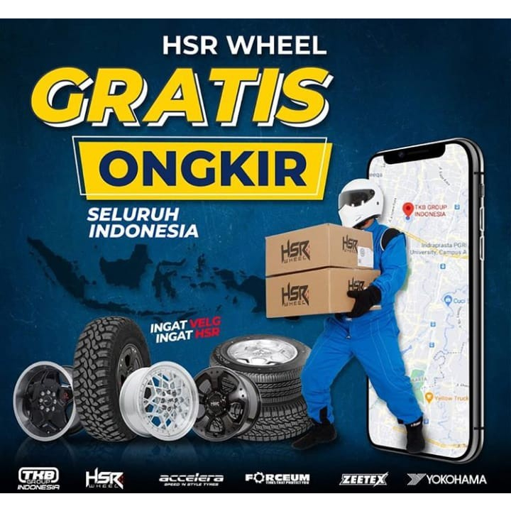 Jual velg mobil r16 hsr boafeo ring 16 buat jazz freed avanza mobilio ...