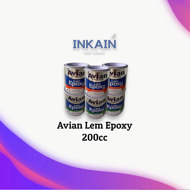 Jual AVIAN Lem Epoxy RESIN + HARDENER 2 Komponen 340gr Lem serbaguna