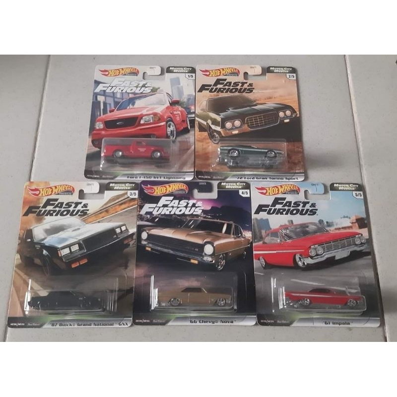 Jual Hotwheels Fast Furious Motor City Muscle Set Shopee Indonesia