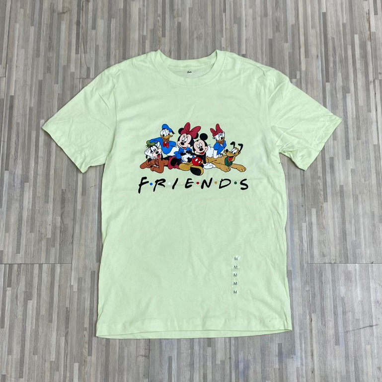 Jual Atasan Kaos Lengan Pendek Kerah Bulat Warna Hijau Motif Disney