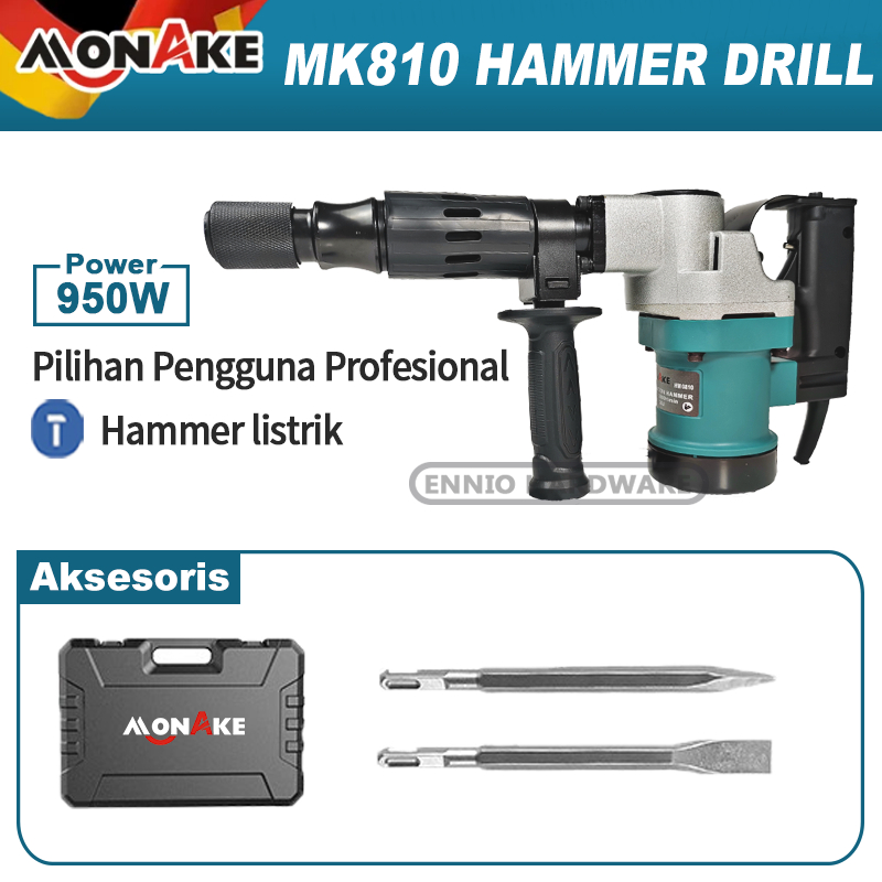 Jual Rotary Hammer Drill Mesin Bor Beton Listrik Electric Hammer MONAKE ...