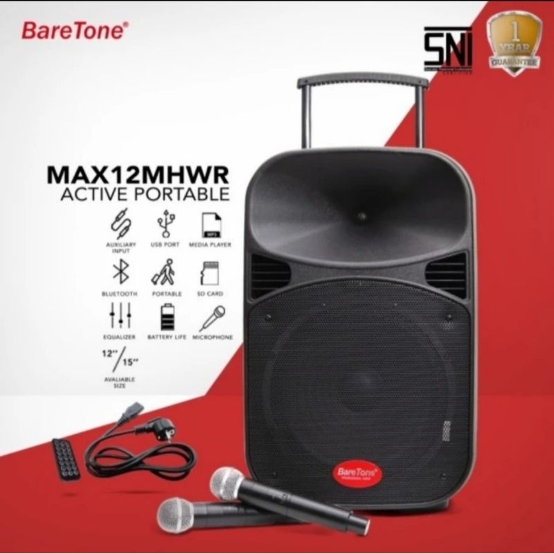 Jual Speaker Portable Baretone Mhwr Inch Aktiv Wireless Bluetooth Mhwr Shopee Indonesia