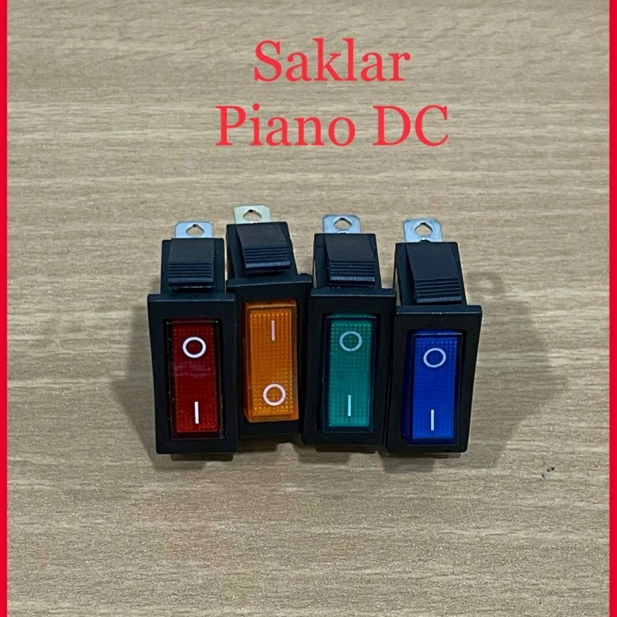 Jual Saklar Piano Tombol Switch ON / OFF Dengan LED-12 V / Saklar Piano ...