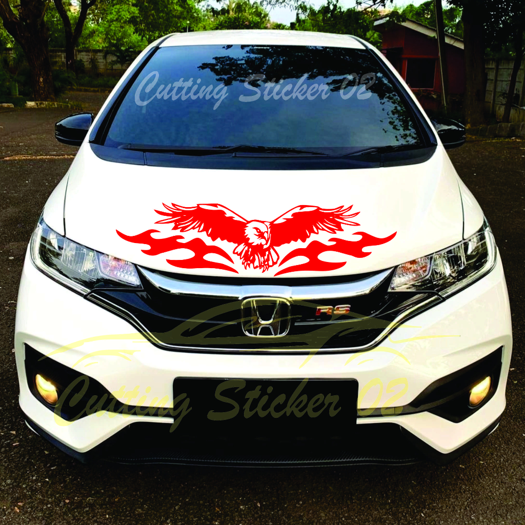 Jual STIKER KAP MOBIL STIKER MOTIF ELANG STICKER CAP HONDA JAZZ UKURAN ...