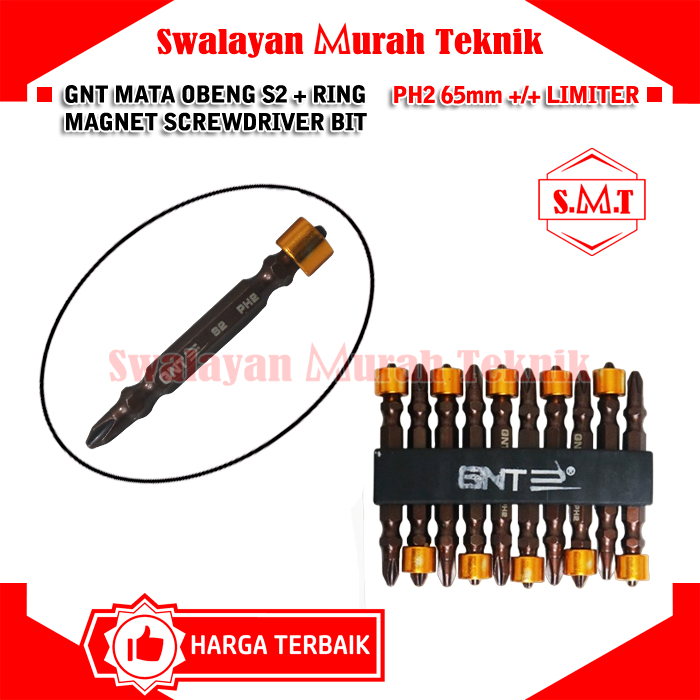 Jual Gnt Mata Obeng S Ring Magnet Screwdriver Bit Ph Mm Limiter Eceran Pcs Shopee